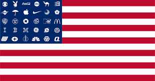 American flag log